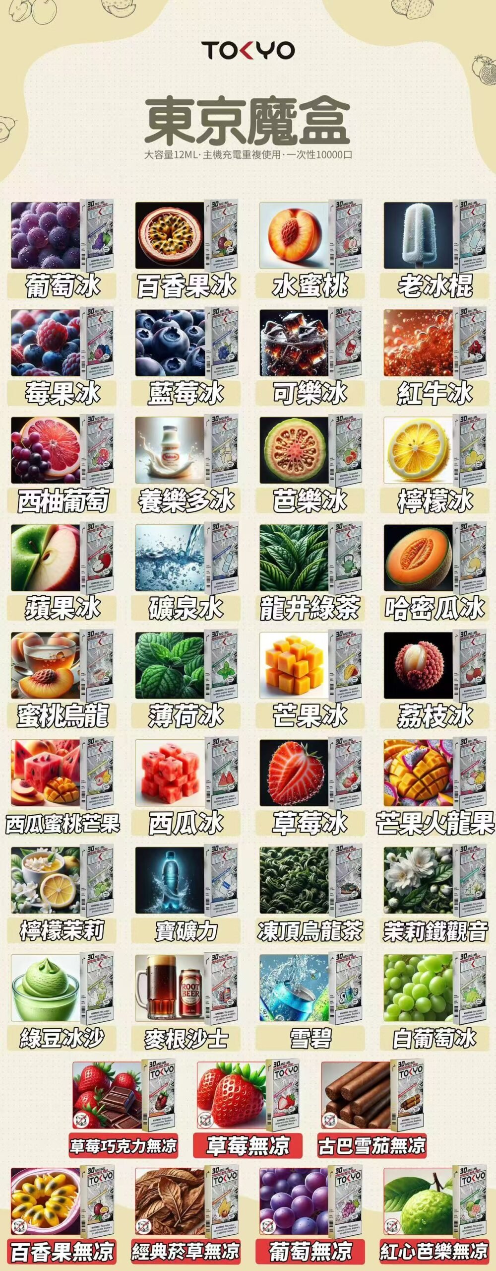 【滿3盒加購100送主機】TOKYO MOHOO BOX 東京魔盒煙彈 30mg/ml 12ml大容量10000口 極簡商務風格通用專屬主機 多口味 台灣現貨:圖片 2