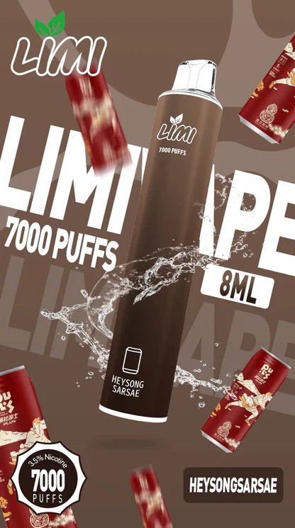 【LIMI】7000口拋棄式電子煙 吸氣即亮LED燈條 8ml 650mAh可充電 3.5%尼古丁鹽 冰感水果系列 現貨秒發:圖片 13