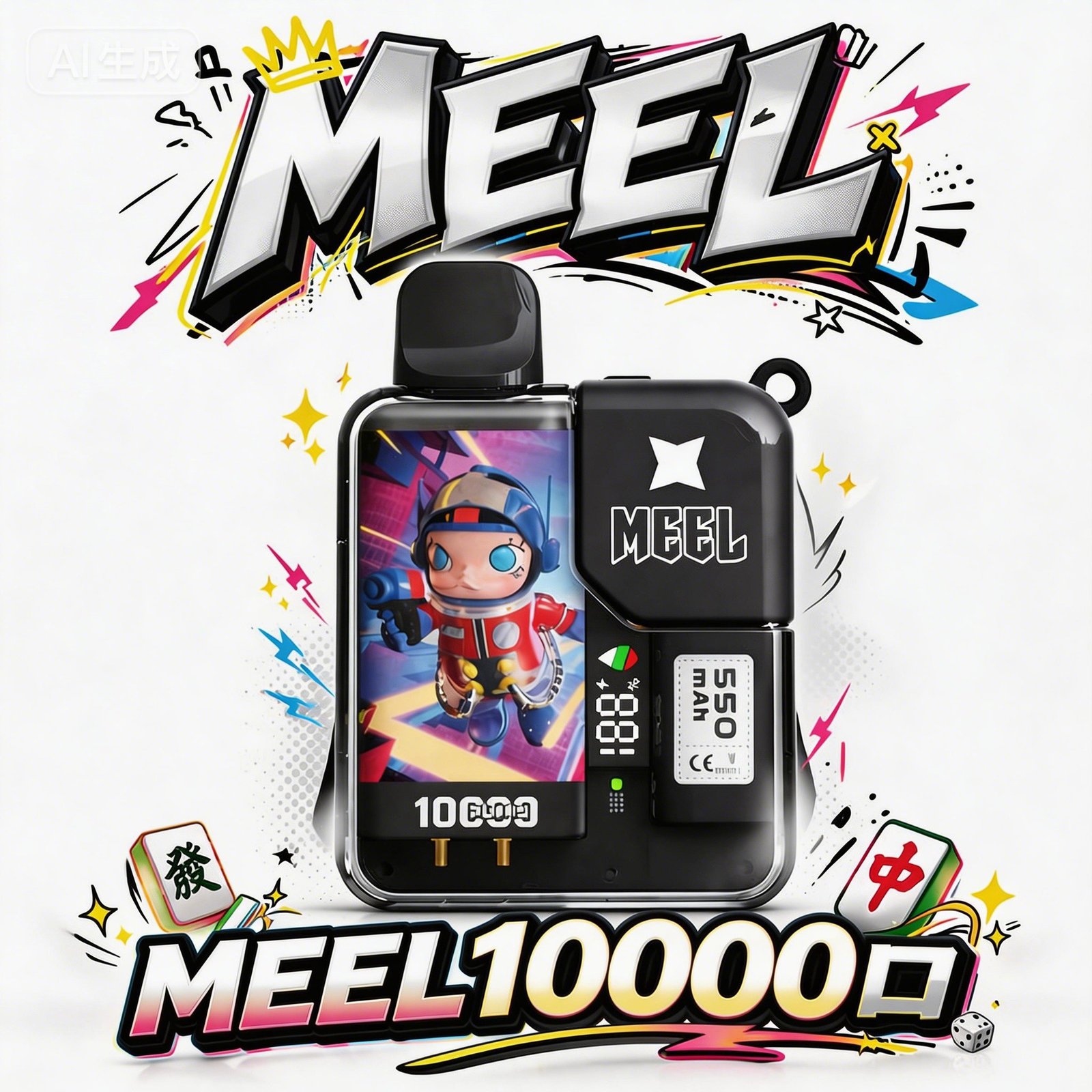 Meel Boost 麻將盒子 10000口拋棄式電子煙 可充電 8.5ml大容量 550mAh Mesh霧化 台灣現貨