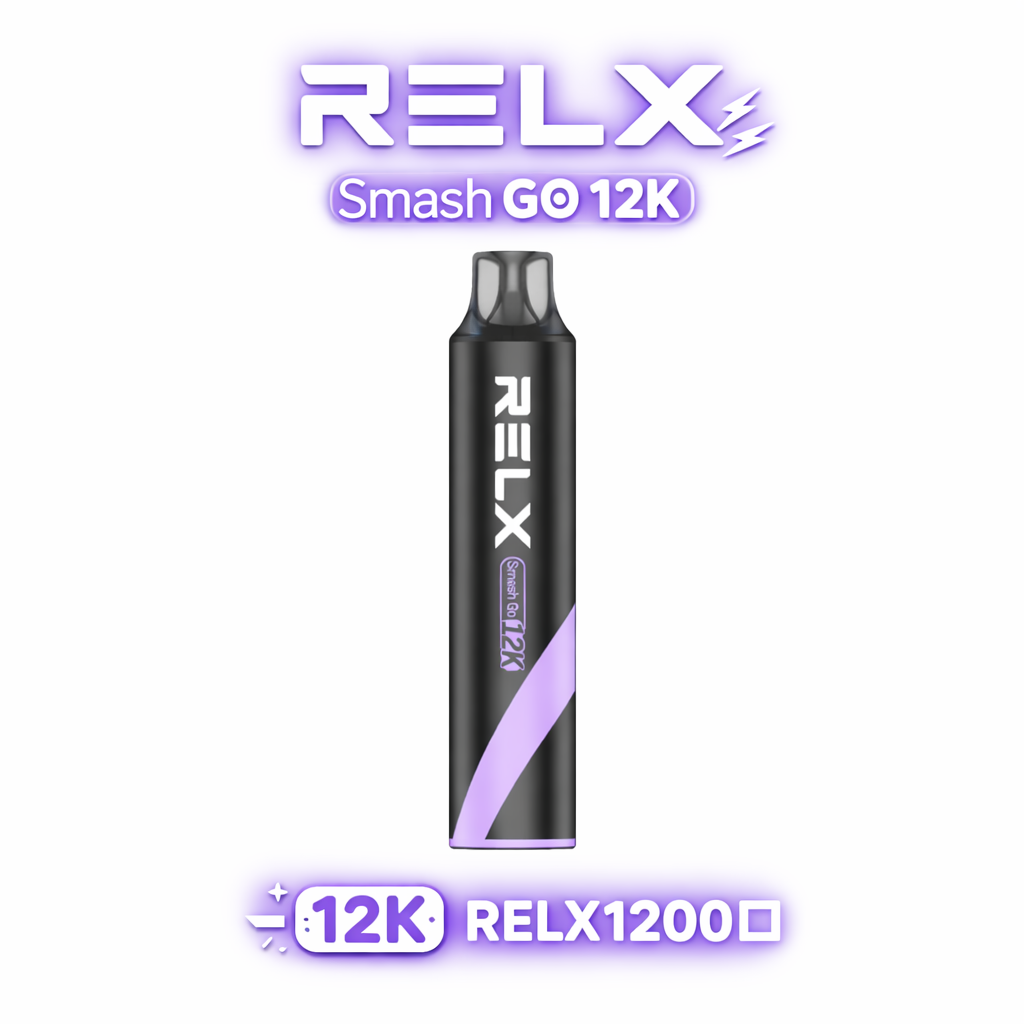 RELX Smash Go 12K 12000口拋棄式 15ml澎湃容量不乾燒 5%滿足感十足 400mAh穩壓續航 Type-C快充 CP值制霸全台 現貨秒發